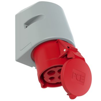   Ipari dugalj falra szerelhető 3P+E 32A 400V(50+60Hz) piros IP44 műanyag 6h-pozíció csavaros PCE