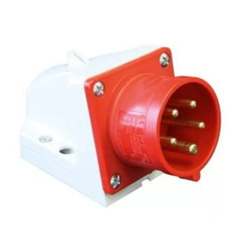   Ipari dugvilla 3P+N+E falonkívüli 32A 400V(50+60Hz) piros műanyag ferde csavaros PCE 525-6