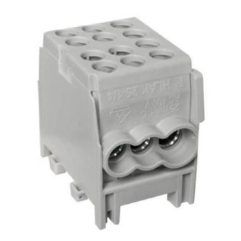   Fővezetéki leágazó sorkapocs 35 mm2 szürke 2x 35/4x25mm2 sínre szerelhető Pollmann 2080178