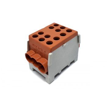   Fővezetéki leágazó sorkapocs 25 mm2 barna 2x35mm2/ 4x25mm2 sínre szerelhető HLAK 25-1/6 Pollmann 2080181