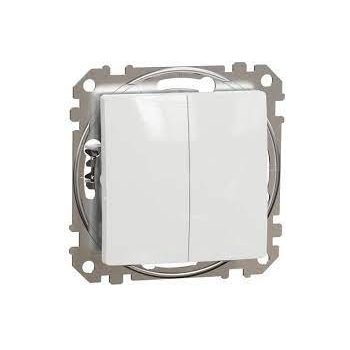   SednaÚj 105 2x1P csillárkapcsoló betét adapterrel fehér süllyesztett rugós IP20 Schneider SDD111105