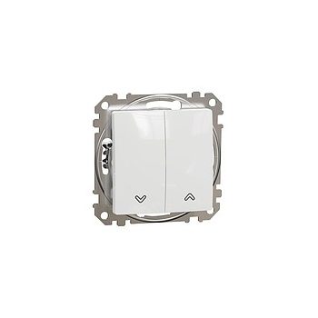   SednaÚj redőnynyomó 4P betét közp. fedéllel NR105 1P nyomó billentyűs fehér műanyag Schneider SDD111114