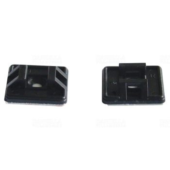   Kábelköt. talp 28x28 /5,8 fekete, csavarozható, öntapadós 26 ,5x26,5mm TALP271-2