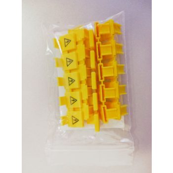   Sárga szigetelő védőburkolat sorolósínek csapjaira, 5 csapra (5db/csomag) Tracon TFSSCOV