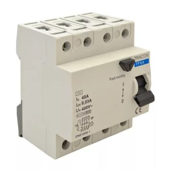   Áram-védőkapcsoló (FI-relé) 4P 20A 30mA A-típus 6kA analóg Tracon TFG4-25030