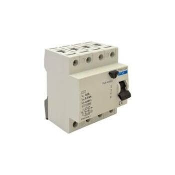   Áram-védőkapcsoló (FI-relé) 4P 25A 30mA 6kA AC-típus Tracon TFV4-25030