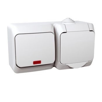   CedarPlus 101+162 +jelzőfény falonkívüli fehér IP44 vízszintes műanyag Schneider WDE000501