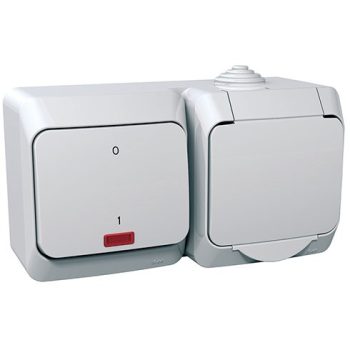   CedarPlus 102+162 + jelzőfény falonkívüli fehér IP44 vízszintes műanyag Schneider WDE000503