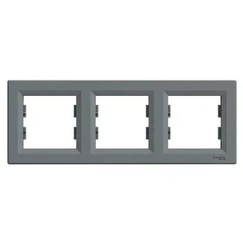   Asfora keret 3-as acél vízszintes műanyag Schneider EPH5800362