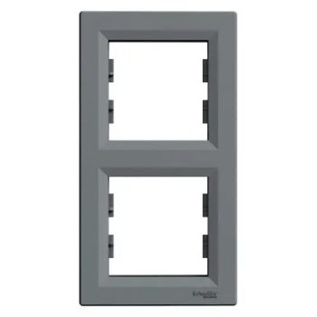   Asfora keret 2-es acél függőleges műanyag Schneider EPH5810262