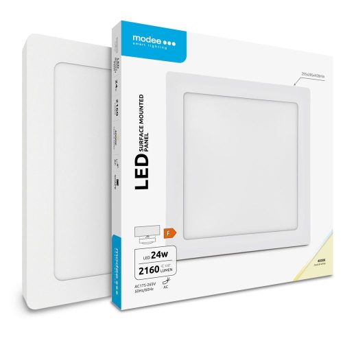 LED panel négyzet 1x 24W 220-240V AC 2160lm 4000K IP20 30000h A2-series Modee ML-LPS4000K24WA2N