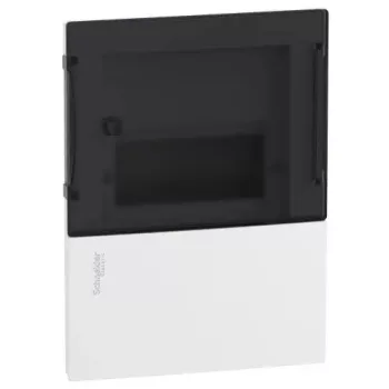   Kiselosztó PE/N-sínnel műanyag 1x 6M süllyesztett fehér IP40 átlátszó ajtó Mini Pragma Schneider MIP22106S