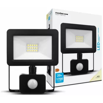   LED fényvető érzékelős 20W 220-240V AC 1700lm 4000K fekete-ház alumínium IP65 X-series Modee