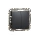 SednaÚj 105 2x1P csillárkapcsoló betét adapterrel antracit süllyesztett rugós IP20 Schneider SDD114105