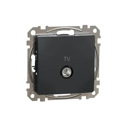 SednaÚj antenna aljzat betét közp. fedéllel TV koax átmenő 7dB műanyag antracit Schneider SDD114474
