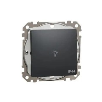   SednaÚj nyomó N101 betét közp. fedéllel 1- nyomógomb antracit lámpa IP44 jelzőfény Schneider SDD214132